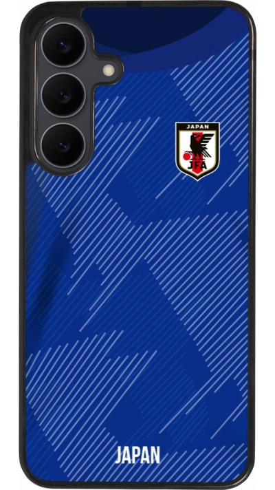 Coque Samsung Galaxy S25 FE - Silicone rigide noir Maillot de football Japon 2022 personnalisable