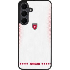 Samsung Galaxy S25 FE Case Hülle - Silikon schwarz Jordanien 2026 personalisierbares Fussballtrikot