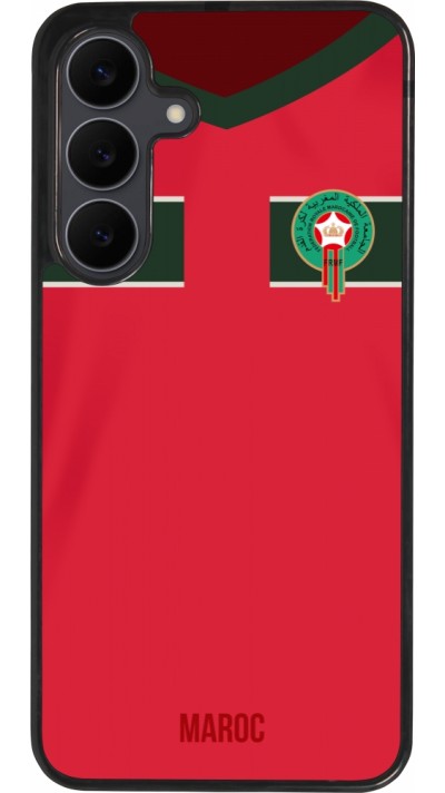 Samsung Galaxy S25 FE Case Hülle - Silikon schwarz Marokko 2022 personalisierbares Fussballtrikot