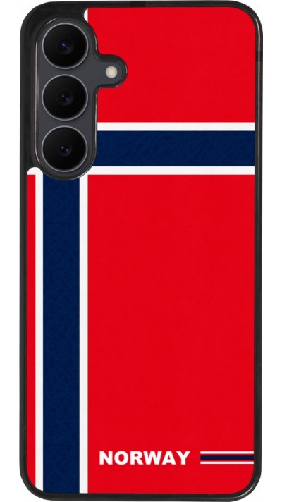 Samsung Galaxy S25 FE Case Hülle - Silikon schwarz Norwegen 2026 personalisierbares Fussballtrikot