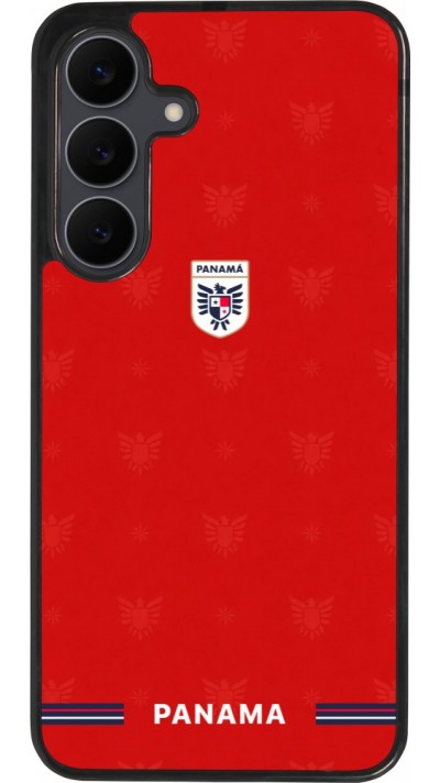 Coque Samsung Galaxy S25 FE - Silicone rigide noir Maillot de football Panama 2026 personnalisable