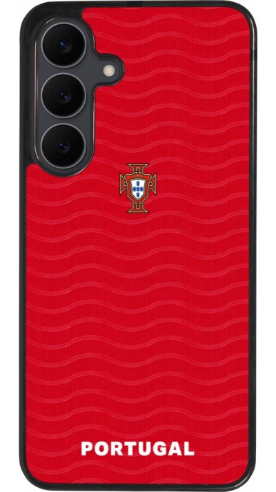 Samsung Galaxy S25 FE Case Hülle - Silikon schwarz Portugal 2026 personalisierbares Fussballtrikot