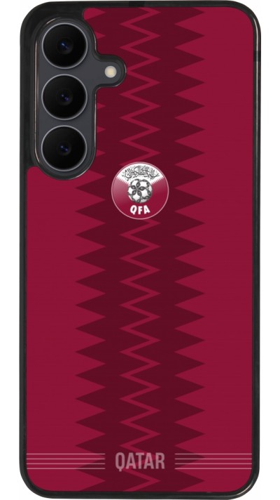 Samsung Galaxy S25 FE Case Hülle - Silikon schwarz Qatar 2026 personalisierbares Fussballtrikot