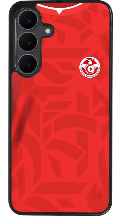 Samsung Galaxy S25 FE Case Hülle - Silikon schwarz Tunesien 2022 personalisierbares Fussballtrikot