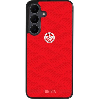 Coque Samsung Galaxy S25 FE - Silicone rigide noir Maillot de football Tunisie 2026 personnalisable