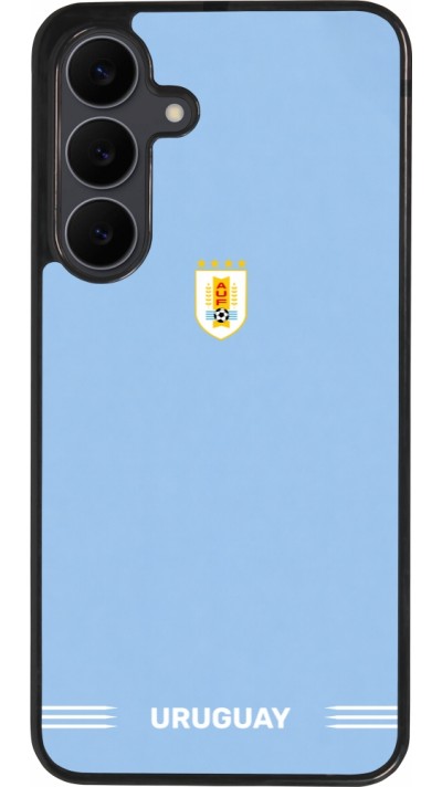 Samsung Galaxy S25 FE Case Hülle - Silikon schwarz Uruguay 2026 personalisierbares Fussballtrikot