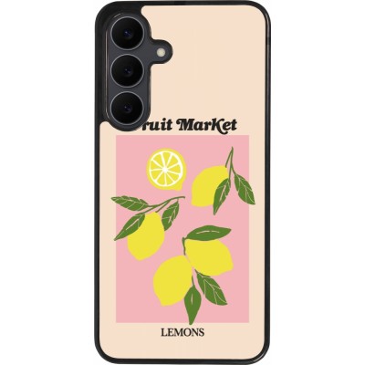 Coque Samsung Galaxy S25 FE - Silicone rigide noir Fruit market lemons 2026