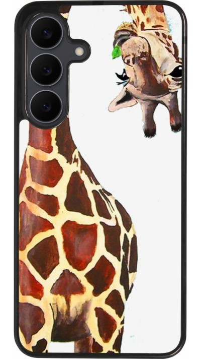 Coque Samsung Galaxy S25 FE - Silicone rigide noir Giraffe Fit