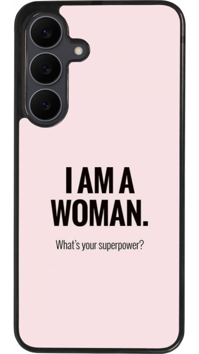 Samsung Galaxy S25 FE Case Hülle - Silikon schwarz I am a woman