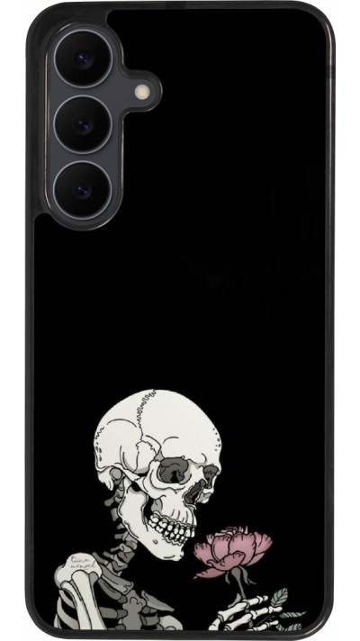 Coque Samsung Galaxy S25 FE - Silicone rigide noir Halloween 2023 rose and skeleton