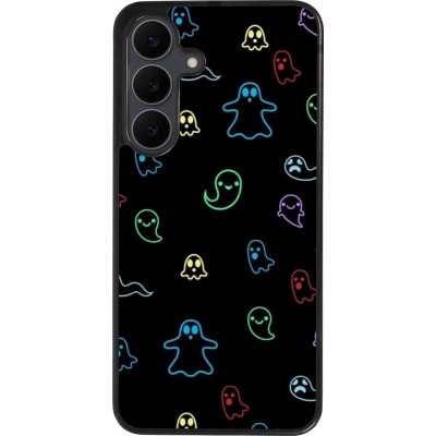 Samsung Galaxy S25 FE Case Hülle - Silikon schwarz Halloween 2024 colorful ghosts