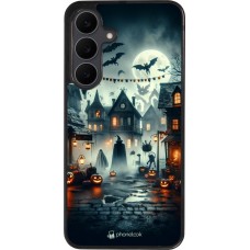Samsung Galaxy S25 FE Case Hülle - Silikon schwarz Halloween Spukstadt