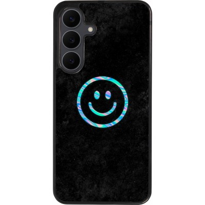 Samsung Galaxy S25 FE Case Hülle - Silikon schwarz Happy smiley irisirt