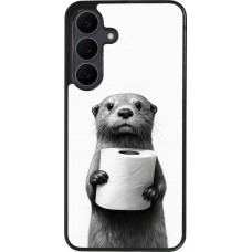 Samsung Galaxy S25 FE Case Hülle - Silikon schwarz Otter Toilettenpapier
