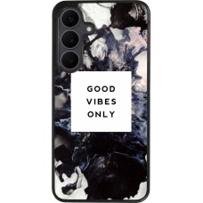 Coque Samsung Galaxy S25 FE - Silicone rigide noir Marble Good Vibes Only