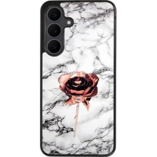 Samsung Galaxy S25 FE Case Hülle - Silikon schwarz Marble Rose Gold