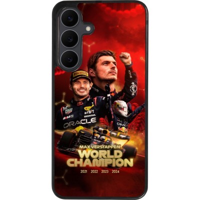 Coque Samsung Galaxy S25 FE - Silicone rigide noir Max Verstappen Champion 2023