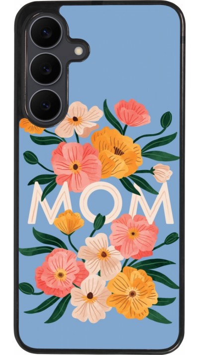 Samsung Galaxy S25 FE Case Hülle - Silikon schwarz Mom 2026 Flowers