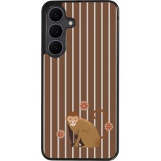 Coque Samsung Galaxy S25 FE - Silicone rigide noir Monkey with stripes