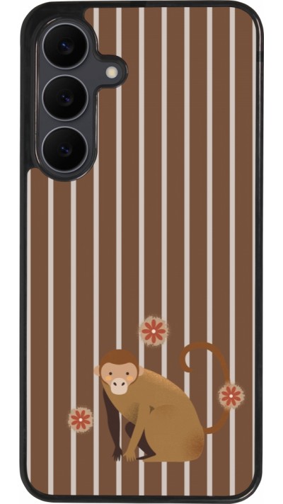 Samsung Galaxy S25 FE Case Hülle - Silikon schwarz Monkey with stripes