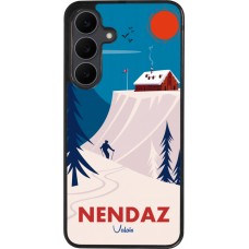 Coque Samsung Galaxy S25 FE - Silicone rigide noir Nendaz Cabane Ski