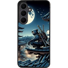 Coque Samsung Galaxy S25 FE - Silicone rigide noir Ninja sous la lune