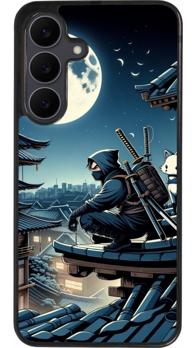 Samsung Galaxy S25 FE Case Hülle - Silikon schwarz Ninja unter dem Mond