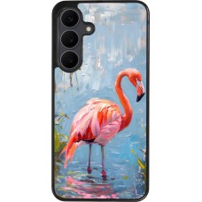 Coque Samsung Galaxy S25 FE - Silicone rigide noir Paint Flamingo