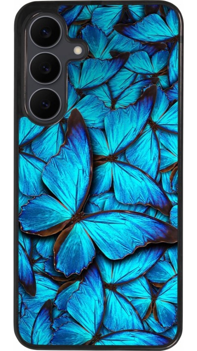 Samsung Galaxy S25 FE Case Hülle - Silikon schwarz Papillon bleu
