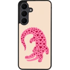 Samsung Galaxy S25 FE Case Hülle - Silikon schwarz Pink crocodile 2026