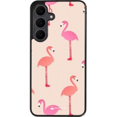Coque Samsung Galaxy S25 FE - Silicone rigide noir Pink Flamingos Pattern