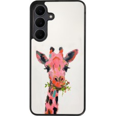 Coque Samsung Galaxy S25 FE - Silicone rigide noir Pink Girafe Paint
