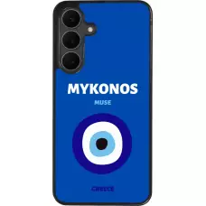 Samsung Galaxy S25 FE Case Hülle - Silikon schwarz Pop Summer Destination Mykonos