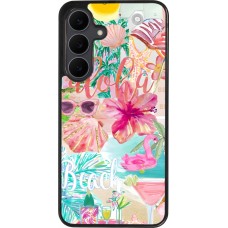 Samsung Galaxy S25 FE Case Hülle - Silikon schwarz Preppy Collage Aloha