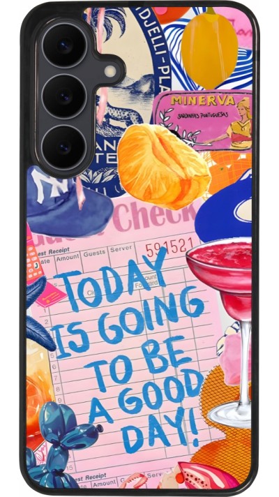 Samsung Galaxy S25 FE Case Hülle - Silikon schwarz Preppy Today is Going to be a good day