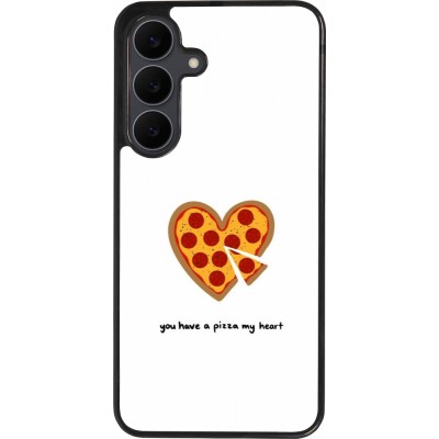 Coque Samsung Galaxy S25 FE - Silicone rigide noir Saint Valentines Day 26 You have my pizza heart