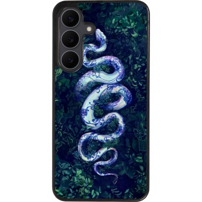 Coque Samsung Galaxy S25 FE - Silicone rigide noir Serpent Blue Anaconda