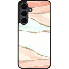 Coque Samsung Galaxy S25 FE - Silicone rigide noir Shimmering Orange