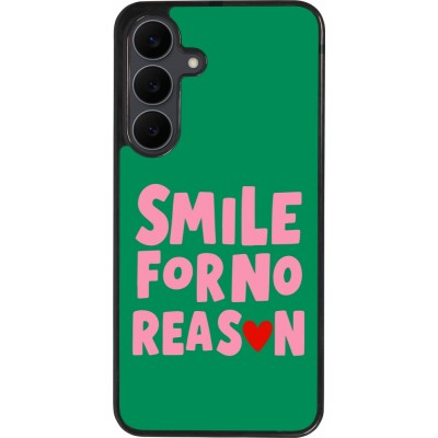 Coque Samsung Galaxy S25 FE - Silicone rigide noir Smile for no reason 2026
