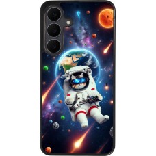 Samsung Galaxy S25 FE Case Hülle - Silikon schwarz VR SpaceCat Odyssee