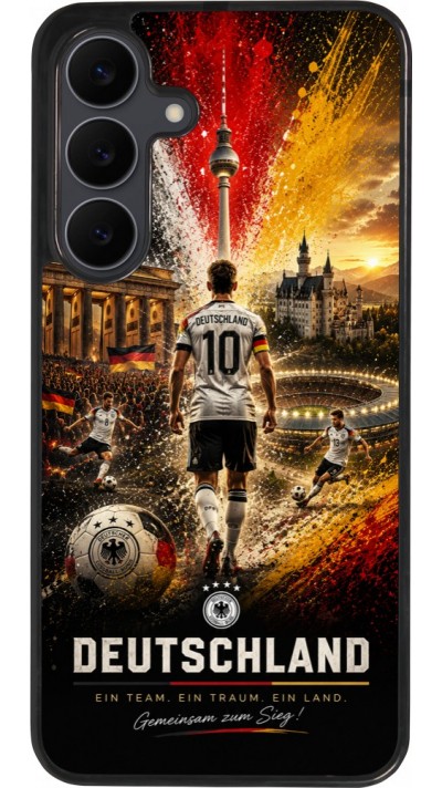 Samsung Galaxy S25 FE Case Hülle - Silikon schwarz Fussball Deutschland splash 2026