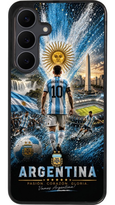 Samsung Galaxy S25 FE Case Hülle - Silikon schwarz Fussball Argentinien splash 2026