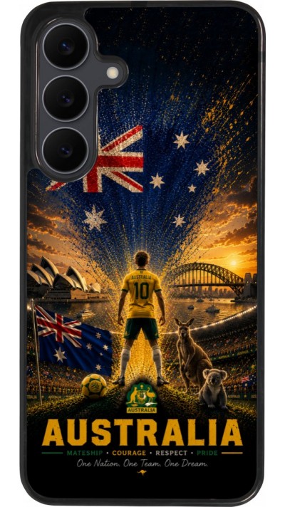 Samsung Galaxy S25 FE Case Hülle - Silikon schwarz Fussball Australien splash 2026