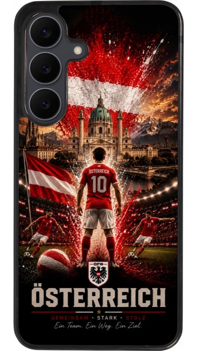 Samsung Galaxy S25 FE Case Hülle - Silikon schwarz Fussball Österreich splash 2026