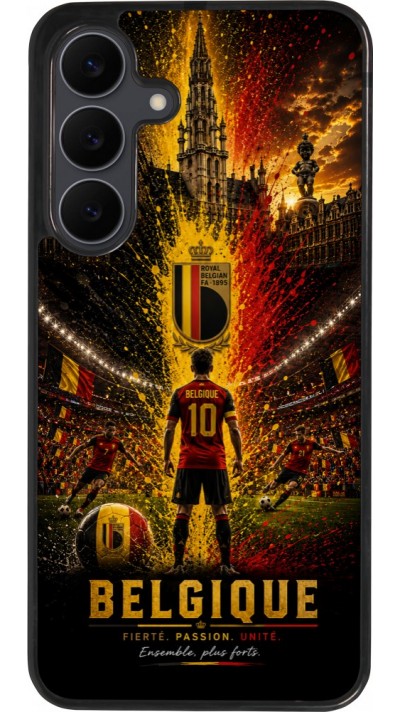 Samsung Galaxy S25 FE Case Hülle - Silikon schwarz Fussball Belgien splash 2026