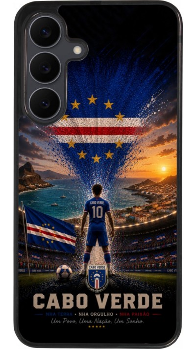 Samsung Galaxy S25 FE Case Hülle - Silikon schwarz Fussball Kap Verde splash 2026