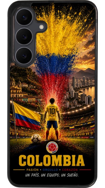 Samsung Galaxy S25 FE Case Hülle - Silikon schwarz Fussball Kolumbien splash 2026