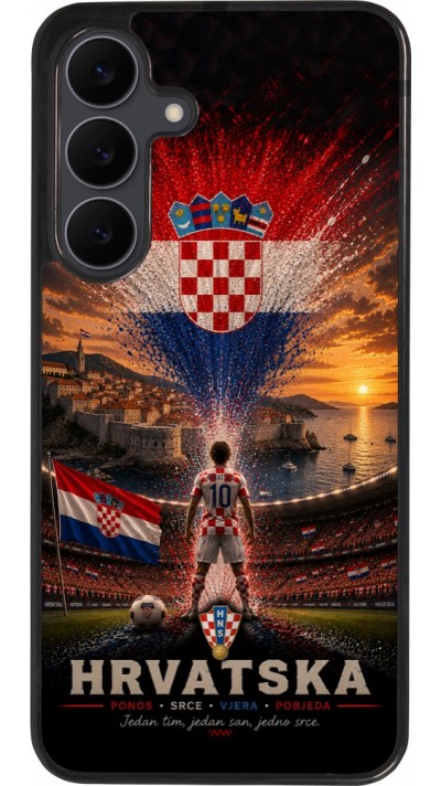 Samsung Galaxy S25 FE Case Hülle - Silikon schwarz Fussball Kroatien splash 2026
