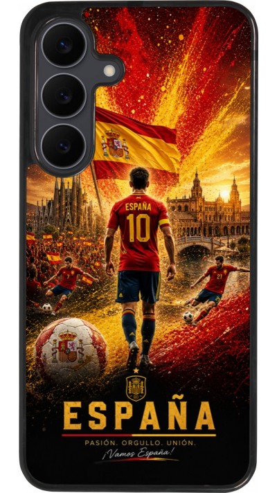 Samsung Galaxy S25 FE Case Hülle - Silikon schwarz Fussball Espanien splash 2026