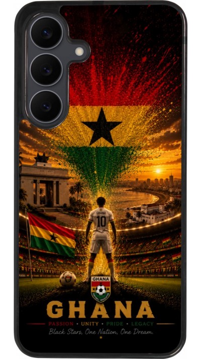Samsung Galaxy S25 FE Case Hülle - Silikon schwarz Fussball Ghana splash 2026